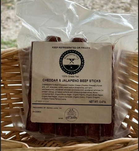 Beef Sticks – Jalapeño Cheddar – Grass-Fed & Grass-Finished
