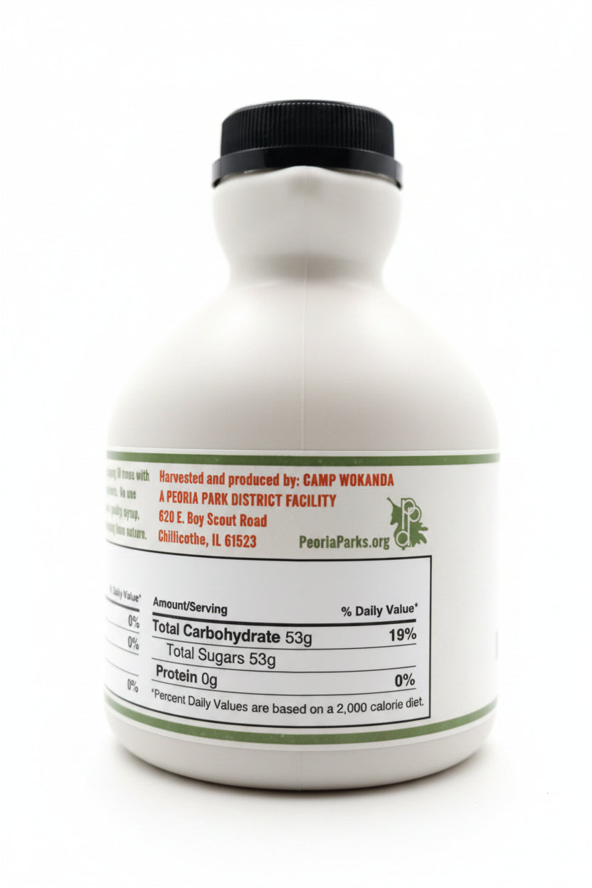 Bottle with a label on a textured surface