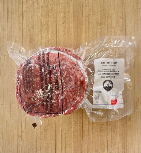 Beef Patties – 4 Pack (1/3 lb Each, 100% Grass-Fed & Finished, Non-GMO)