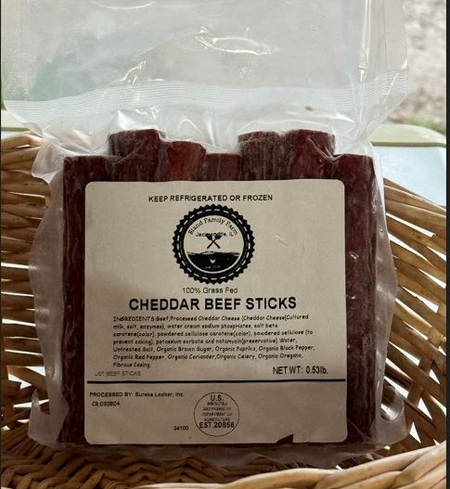 Beef Sticks – Cheddar – Grass-Fed & Grass-Finished