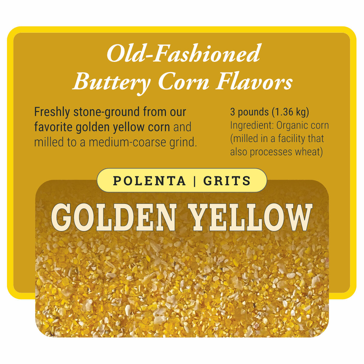 Organic Golden Yellow Polenta/Grits